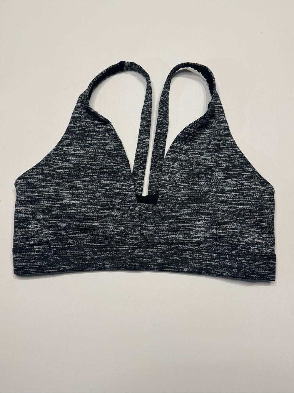VSX Black & White Marled Plunge Sports Bralette